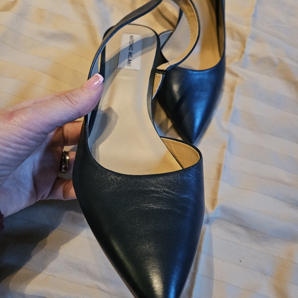 ANTONIO Melani Navy Blue Heel with strap, size 9.5 - Picture 3 of 7